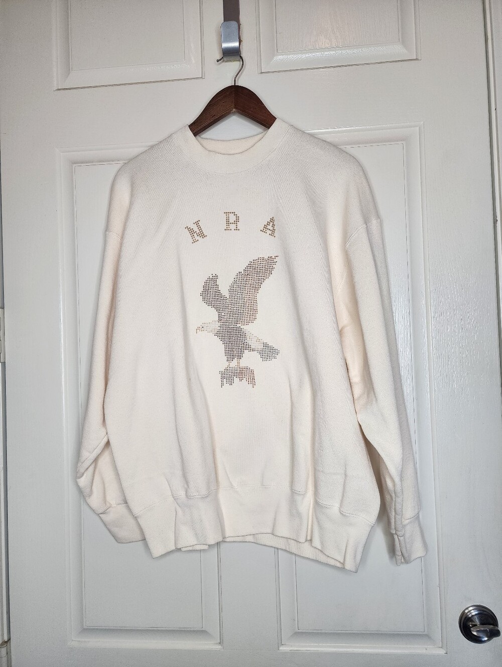 Vintage 90s NRA Eagle Studded Graphic Crewneck Sweatshirt XL Pro Sport